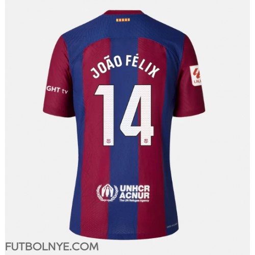 Camiseta Barcelona Joao Felix #14 Primera Equipación para mujer 2023-24 manga corta